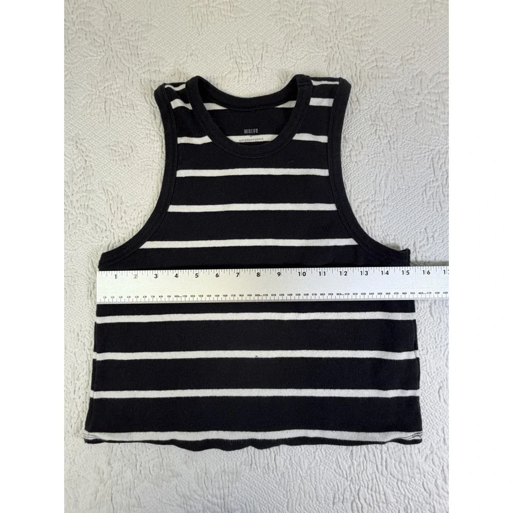 Anthropologie Maeve‎ Striped Sleeveless Top Size Large Cotton Blend Preppy Beach